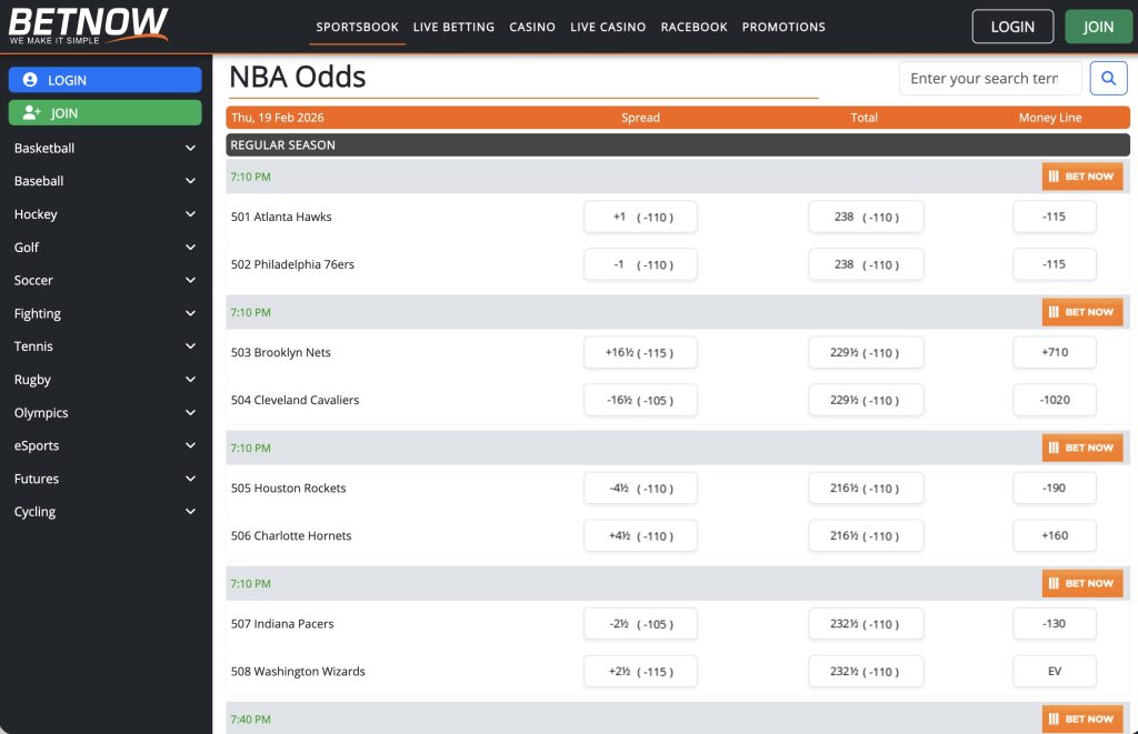 BetNow Online Sports Betting Site